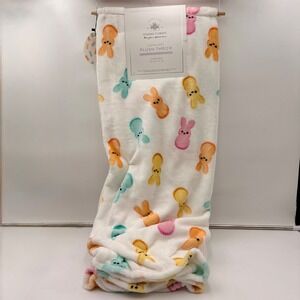 Studio Curate Peeps Bunny Super Soft Plush Throw Blanket Oversized 50x70 White